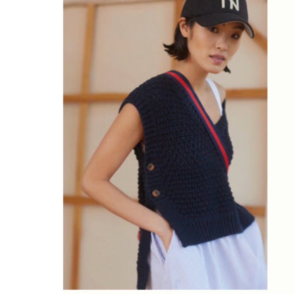 NWT Anthropologie Maeve Textured Sweater Vest